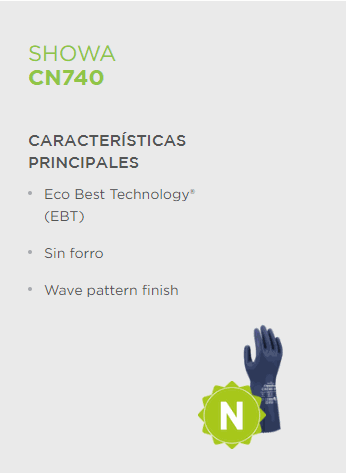 Guante Showa biodegradable CN740 