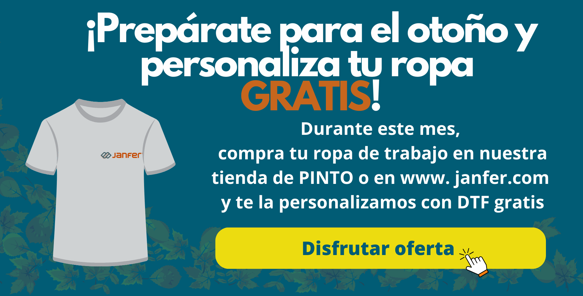 Promoción personaliza tu ropa con DTF Gratis | Janfer Promoción personaliza tu ropa con DTF Gratis