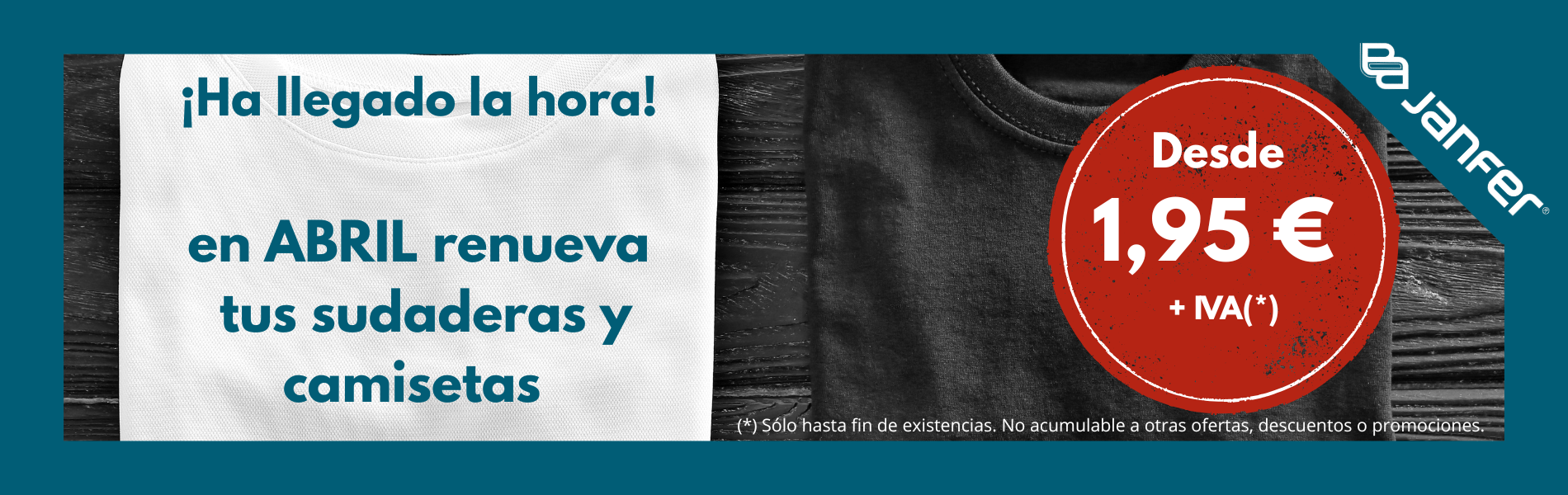 Camisetas y sudaderas en oferta desde 1,95 €