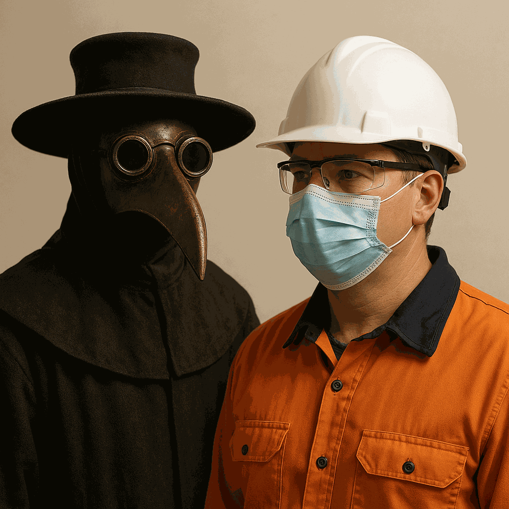 Las primeras mascarillas, origen