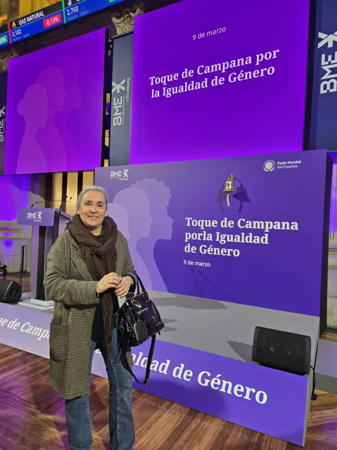 Carmen Téllez subdirectora de Janfer en la Bolsa de Madrid | Janfer Carmen Téllez subdirectora de Janfer en la Bolsa de Madrid