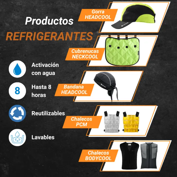 productos refrigerantes para trabajar fresco en verano | Janfer Productos refrigerantes en janfer