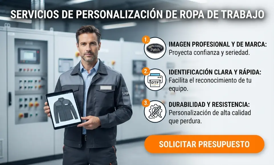 servicio de personalización de ropa de trabajo Janfer