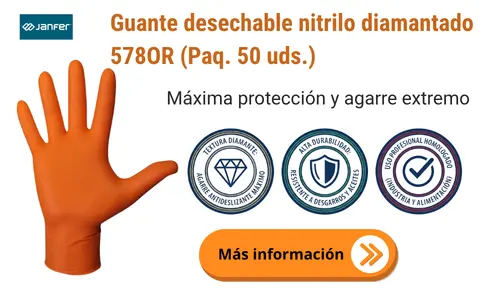 Guante desechable nitrilo 578or