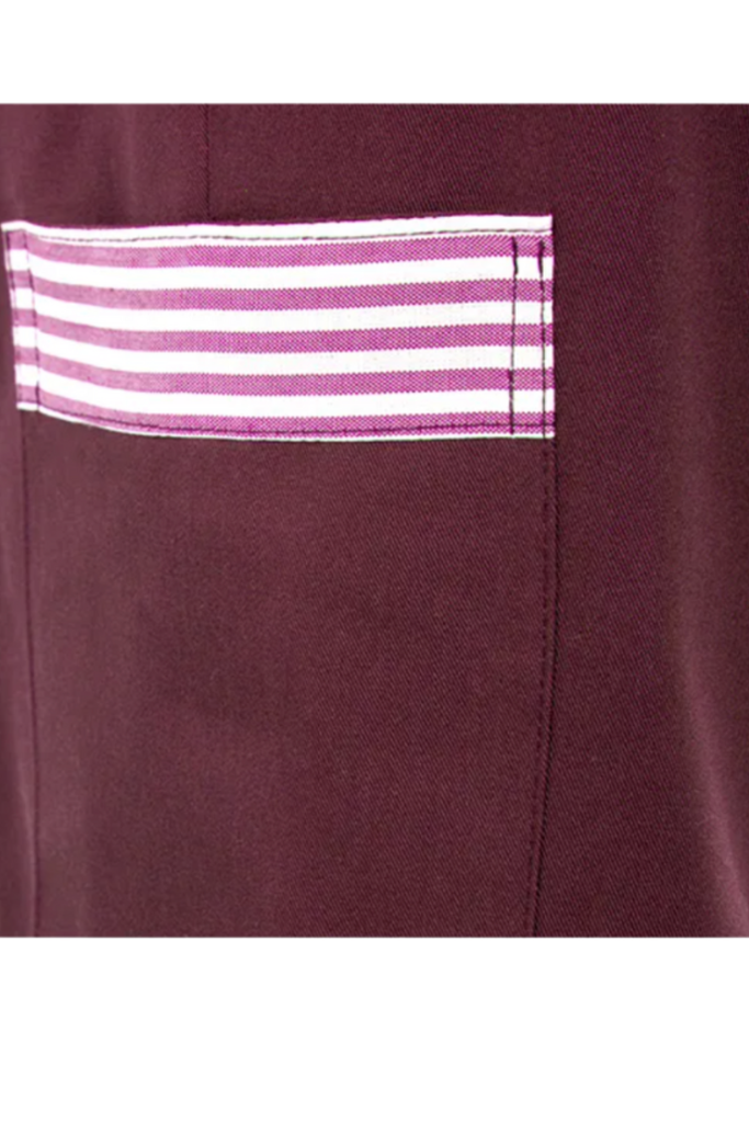 Pant.Liso Sra Vivo Rayas Bolsi319