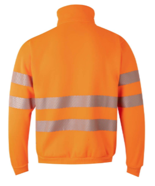 Sudadera alta visibilidad media cremallera 305704 banda segmentada