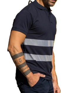 Polo manga corta visibilidad realzada SLAM