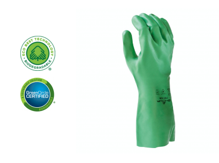 Guante químico de nitrilo Biodegradable 731 Showa