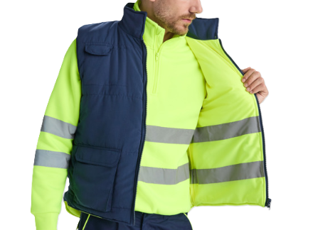 Chaleco alta visibilidad acolchado PERSEI reversible