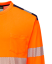 Camiseta manga larga T185 bandas segmentadas