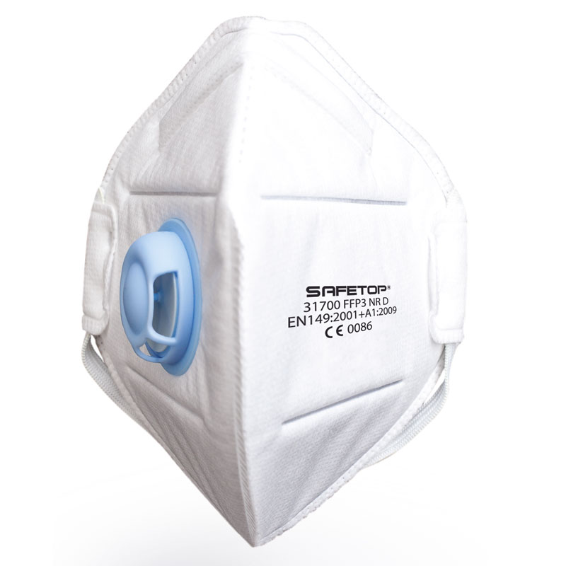 Mascarilla plegable FFP3 válvula 31700 Pack 12 uds