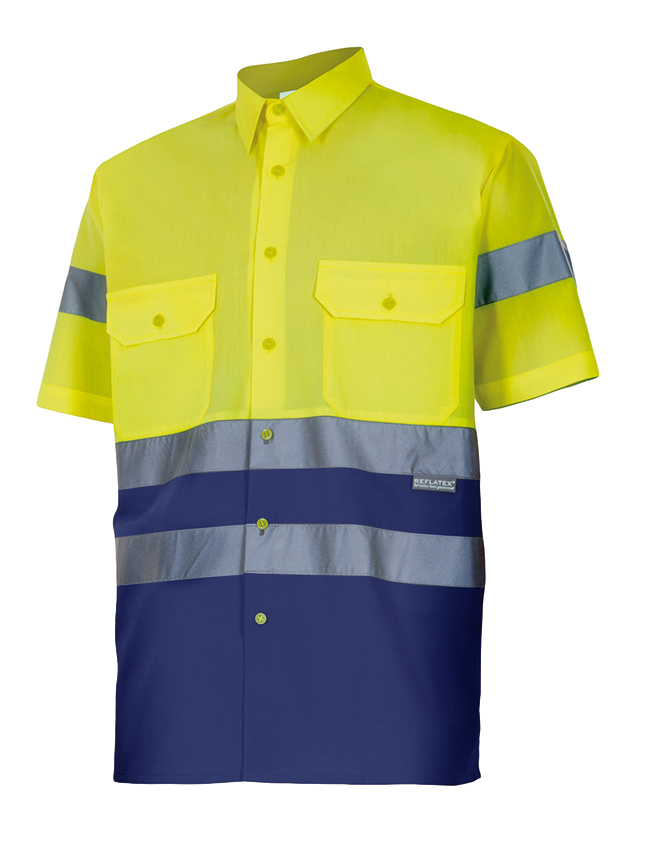 Camisa Av Bicolor Manga Corta 142