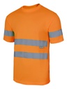 [305602_19_S] Camiseta técnica alta visibilidad 305602 manga corta (S, Naranja Fluor)