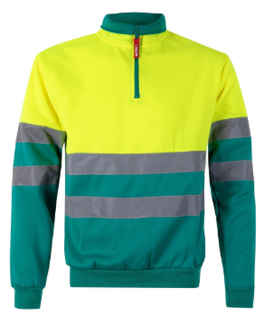 Sudadera 305701 A.V bicolor media cremallera