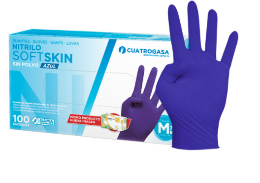 Guante desechable nitrilo SOFTSKIN azul