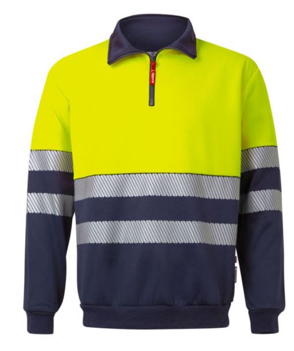 Sudadera 305703 media cremallera banda segmentada