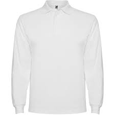 Polo ESTRELLA Blanco manga larga talla 3XL