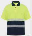 [HV93150155221] Polo alta visibilidad VEGA manga corta banda segmentada (S)