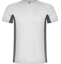 [CA6595010146] Camiseta técnica manga corta combinada SHANGHAI (S, Blanco-Gris)