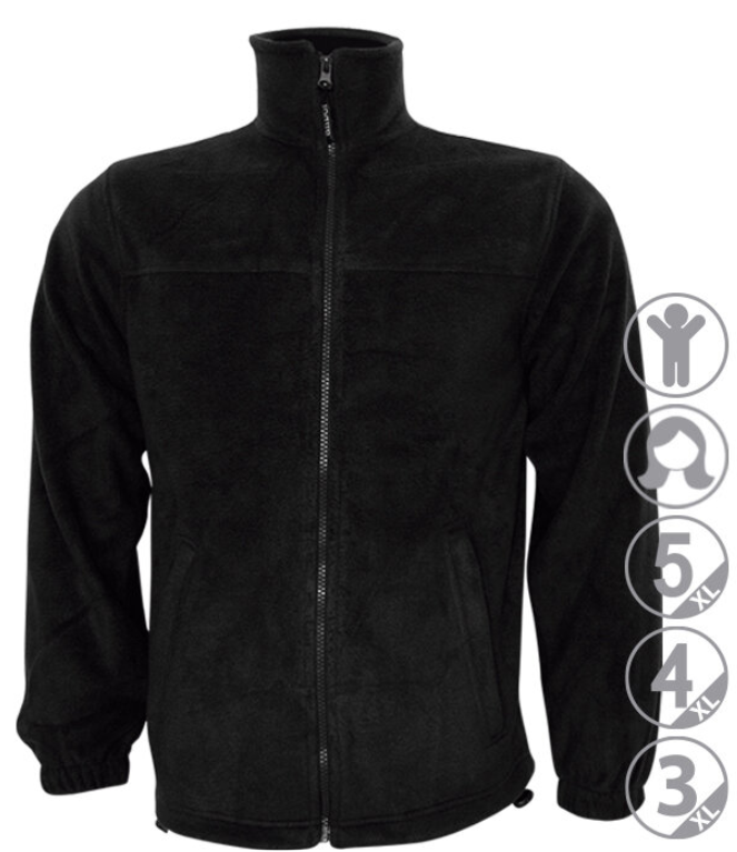 Forro Polar MILANO cremallera completa talla 4XL