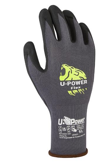 Guante nitrilo FLEX gris UPower