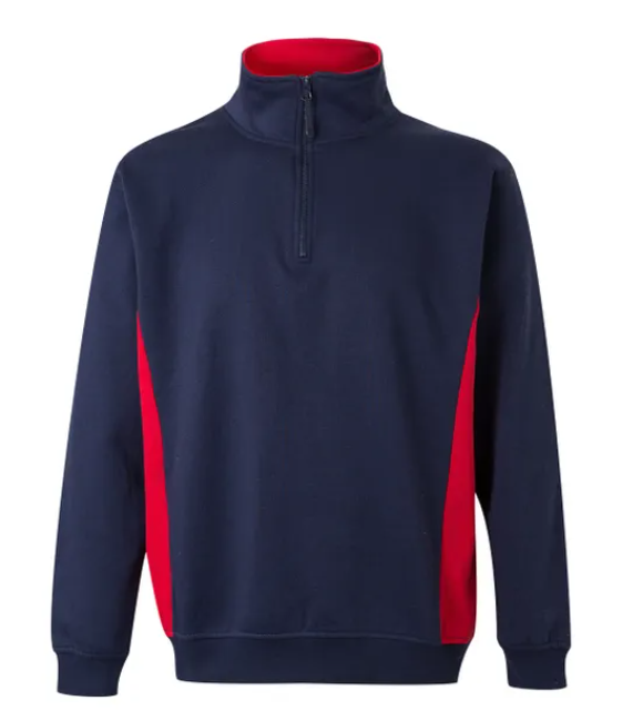 Sudadera media cremallera bicolor 105704