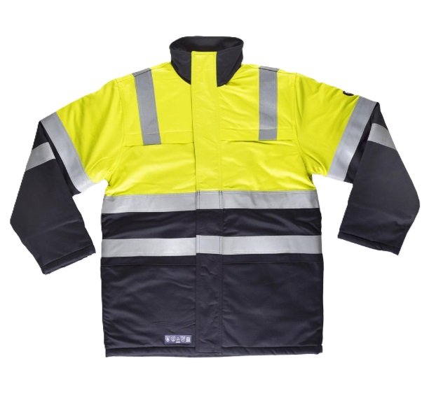 Parka ignifuga antiestatica arco eléctrico B3791 alta visibilidad