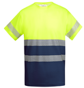 Camiseta alta visibilidad TAURI manga corta banda segmentada talla 3XL (algodon)