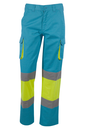 Pantalón alta visibilidad CAIRO combinado (36, Amarillo Fluor/Turquesa)
