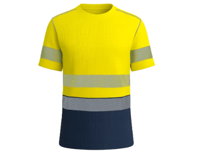 Camiseta manga corta BAMBU COMBI bandas segmentadas (material bambú)