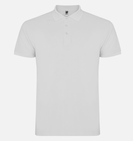 Polo STAR Blanco manga corta talla 4XL