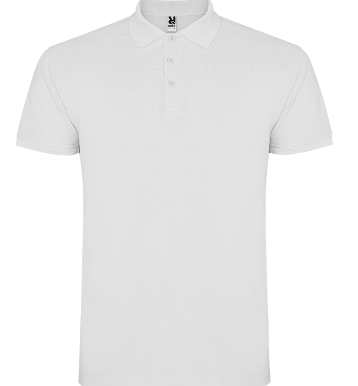 Polo STAR Blanco manga corta talla 4XL