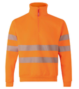 Sudadera alta visibilidad media cremallera 305704 banda segmentada