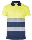 Polo alta visibilidad manga corta algodón BRISTON bandas segmentadas
