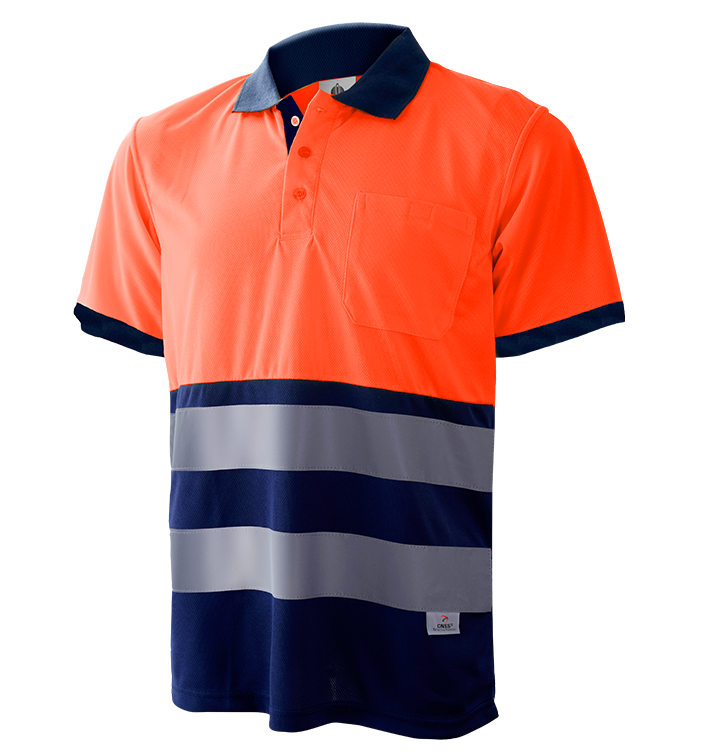Polo alta visibilidad manga corta 1201 combinado