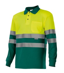 Polo bicolor AV 175 manga larga (tallas grandes)