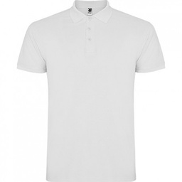 [PO66380601] Polo STAR Blanco manga corta talla 3XL