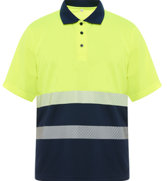 Polo alta visibilidad VEGA manga corta banda segmentada