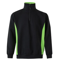Sudadera media cremallera bicolor 105704