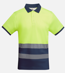 Polo alta visibilidad manga corta algodón ATRIO banda segmentada