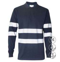 Polo visibilidad realzada manga larga SLAM LS 