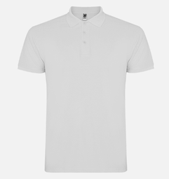 [PO66380701] Polo STAR Blanco manga corta talla 4XL