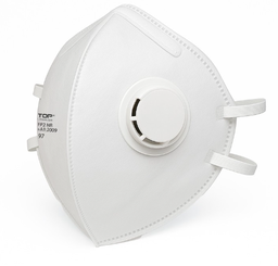 Mascarilla plegable FFP2 válvula metal free 31600M Pack 12 uds