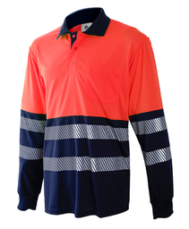 Polo manga larga AV segmentado 1095Z