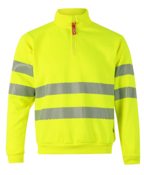 Sudadera alta visibilidad media cremallera 305704 banda segmentada