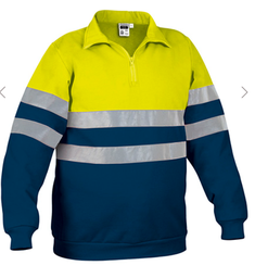 Sudadera alta visibilidad media cremallera ROAD 3XL