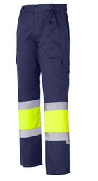 Pantalon multibolsillos combinado-marino AV 1061