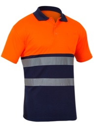 Polo alta visibilidad combinado SUNNY2 manga corta